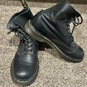 Dr. Martens Pascal Combat Moto Lace Up Boots Black 39 8 Women’s